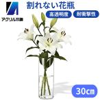 アクリル本舗 花瓶 10×30cm 割れない おしゃれ 一輪挿し 花器 フラワーベース モダン インテリア オフィス 受付 リビング 寝室 厚手 透明 クリア プラスチック