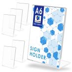  акрил главный офис pop подставка A6 штамп 6 шт. комплект настольный акрил подставка меню установить меню подставка pop установить фотография фоторамка еда и напитки магазин офис экспонирование L знак 