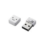エレコム USBメモリ 32GB USB2.0 小型 ストラップホール キャップ付き ホワイト MF-SU2B32GWHF