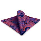 SHLAX&amp;WING синий красный шелк pocket square мужской peiz Lee узор ткань 