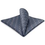SHLAX&amp;WING.. мужской шелк pocket square .. серый синий надлежащий использование подарок 