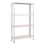 トラスコ TRUSCO スチールラック 軽量棚 中棚ボルトレス型 875×300×1500 4段 ネオグレー L53V-14 503-8189