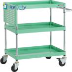 ショッピングPSハンガー トラスコ TRUSCO ツールワゴン ファルコンワゴン 750X500 短パネル付 ヤンググリーン FAW-973PS-YG 219-5069