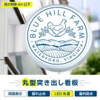 LED 丸型 突き出し 看板 両面表示 屋外 防水 丸アルミ コーポレートシンボル LED 袖看板 丸型看板 電飾看板 照明入り看板 W600mmｘH600mmｘD130mm cads-6008e