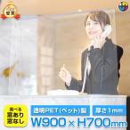 パーテーション PET 700 ワイドサイズ | H700 W900 パネル パーティション 透明 コロナ 間仕切り 卓上 塾 介護施設 食堂 飛沫防止