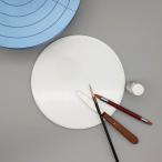 キャンバスシリーズ YW ホワイトボード (丸型) 21cm 日本製 国産 美濃焼 磁器 白磁 白い食器 中皿 絵付け用 陶板 陶絵付け ポーセリンアート