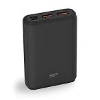 シリコンパワーモバイルバッテリー10000ｍAh 急速充電PD18W QC3.0/PD対応  ブラック SP10KMAPBKC10QCKJE TypeA_ microBケーブル1本同梱