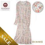 【シルク100%】長袖ワンピースネグリジェ 【35%OFF】【リラックスタイムのアイテムに】805