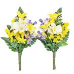 仏花 造花 アップルフラワーとリリーの爽やかな小花束一対 仏壇用 小さめ お仏壇 お墓 CT触媒 お盆 お供え btb