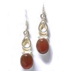 カーネリアンのシルバーピアス