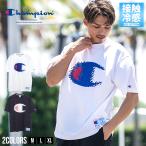 Champion チャンピオン Tシャツ メンズ 半袖 白 黒 接触冷感 大きいサイズ ロゴ プリント (郵)