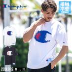 ショッピングチャンピオン tシャツ Champion チャンピオン Tシャツ メンズ 半袖 白 黒 接触冷感 大きいサイズ ロゴ プリント (郵)