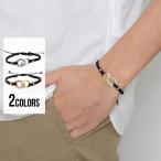 Yahoo! Yahoo!ショッピング(ヤフー ショッピング)ブレスレット メンズ ブランド おしゃれ アクセサリー ラインストーン チャーム ワックスコード 日本製 ユニセックス ゴールド シルバー プレゼント ギフト