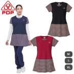 PDP ピーディーピー テニスウェア レディース ワンピース 千鳥格子柄 チュニック おしゃれ 40代 50代  PTW-4102