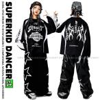 ヒップホップ 衣装 黒 キッズダンス衣装 セットアップ
