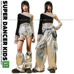  танцевальный костюм Kids выставить Kirakira костюм off shoru бахрома tops брюки K-POP Корея ребенок танцевальный костюм Dance одежда серебряный черный 