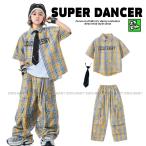 キッズダンス衣装 セットアップ チェックシャツ チェ