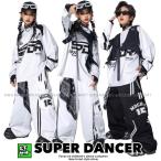 ヒップホップ 衣装 白 黒 キッズダンス衣装 セットア