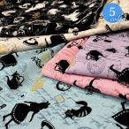 【メール便2mまで】アリスストーリー綿麻生地(1323)|アリス ウサギ シルエット 女の子 小物 ハンドメイド コットン 綿 リネン 麻 綿麻 布地 生地 メール便OK