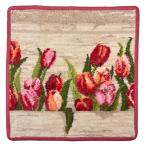 クリックポスト配送(送料１９８円) ラッピング不可 フェイラー ハンカチ 25×25cm 並行輸入品 Amsterdam アムステルダム チューリップ ベージュ/ワイン