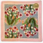 ・ラッピング選択可(追加料金)  宅急便配送フェイラー ハンカチ FEILER ポンポネットローズ ライトグレー/ピンク 25×25cm シュニール織りタオル地