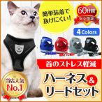 猫 ハーネス 脱げない ねこ リード ベスト ウェアハーネス 犬 メッシュ ハーベス 胴輪 ペット リード 散歩