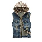  мужской с капюшоном . Denim лучший камуфляж передний открытие симпатичный 
