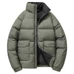 ダウンジャケット メンズ キルティング 無地 暖かい 防寒対策 ワンポイント 動きしやすい 作業着 アウトドア