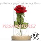 美女と野獣 バラ ライト 造花 ガラス ドーム LEDライト付き 置物 女性 ロマンチック 結婚記念 出産祝い 母の 誕生 バレンタインデー プレゼント