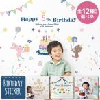ウォールステッカー 12種類から選べるお誕生日 子どもの日 子ども 女の子 男の子 ケーキ ガーランド キッズ バースデーパーティ飾り 風船 月齢 マンスリー