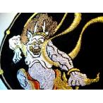 ショッピングタトゥー 雷神ワッペン「金糸」アイロン接着和柄タトゥトライバル刺青刺繍