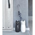 ねこ傘立てミニサイズホワイト白陶器...
