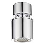 Ciencia M22 内スレッド 360°ロータリーデュアル機能デュアルフローブラス製エアレーター 、バスルームタップ水流 バブラー 小流量インフレ