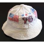 *70s звезда статья флаг 76 Star NO1 USA пятно включая принт хлопок шляпа белый BOYS L* Vintage Old флаг национальный флаг Harley boys 