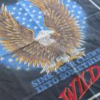 90s USA производства HARLEY-DAVIDSON Harley Davidson WILD Eagle бандана чёрный *A Old Vintage носовой платок мотоцикл официальный 