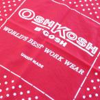 80s USA производства OSHKOSH B'GOSH точка рисунок хлопок бандана красный *01 Vintage носовой платок Work Polka полька-дот узор красный UNION MADE