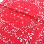 60s ELEPHANT BRAND Elephant бренд . Mark сверху нос FAST COLOR хлопок бандана красный *65 Vintage носовой платок цветочный принт уголок имеется 