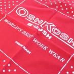 70s OSHKOSH B'GOSH точка рисунок хлопок бандана красный *12 Vintage носовой платок Work Polka полька-дот узор красный UNION MADE уголок имеется 