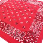 60s TOWER GUARANTEED FAST COLOR RN13960peiz Lee рисунок хлопок бандана красный *81 Vintage носовой платок Париж s аксессуары z уголок имеется 