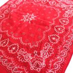 60s GUARANTEED FAST COLOR RN14193 хлопок бандана красный *72 Vintage носовой платок WAMCRAFT Spider ... гнездо цветочный принт цветок уголок имеется 