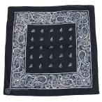 80s USA производства RN13962peiz Lee × цветочный принт хлопок бандана чёрный * Old Vintage цветок черный 