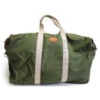 70s UNKNOWN нейлон большая спортивная сумка оливковый × слоновая кость 38* Vintage сумка "Boston bag" комплект сумка 