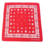 60s FAST COLOR RN15898 точка рисунок хлопок бандана красный *88 Vintage носовой платок HANDCRAFT Polka полька-дот узор 
