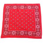 60s TOWER GUARANTEED FAST COLOR RN13960 хлопок бандана красный *80 Vintage носовой платок Париж s аксессуары z цветочный принт цветок уголок имеется 