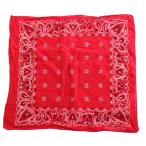 60s GUARANTEED FAST COLOR RN14193 хлопок бандана красный *73 Vintage носовой платок WAMCRAFT цветочный принт цветок peiz Lee способ машина уголок имеется 