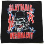  неиспользуемый товар *80s SLAYER потертость year SLAYTANIC WEHRMACHT бандана чёрный * Vintage metal блокировка частота Skull евро Europe 