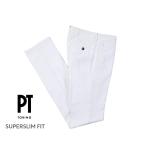 PT TORINO ピーティートリノ / SUPERSLIM FIT チノ スラックス ノータック ストレッチ パンツ コットン ホワイト / メンズ / セール対象