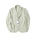 GRAN SASSO グランサッソ / SARTORIAL 麻混 2Bシングルニットジャケットフロント リネン コットン ライトグリーン / メンズ / セール対象