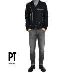 PT TORINO ピーティートリノ / ダブルライダース ジャケット ブルゾン アウター ヴァージンウール メルトン ネイビー / メンズ / セール対象