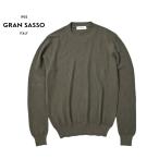 GRAN SASSO グランサッソ / オーガニックコットン ワッフル サマーニットセーター クルーネック ハイゲージ 長袖 コットン カーキ / メンズ / セール対象